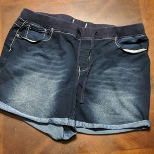 Women's Stretchy Blue Jean Shorts